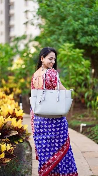 office bag with saree