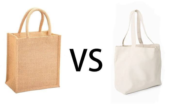 jute vs canvas bag